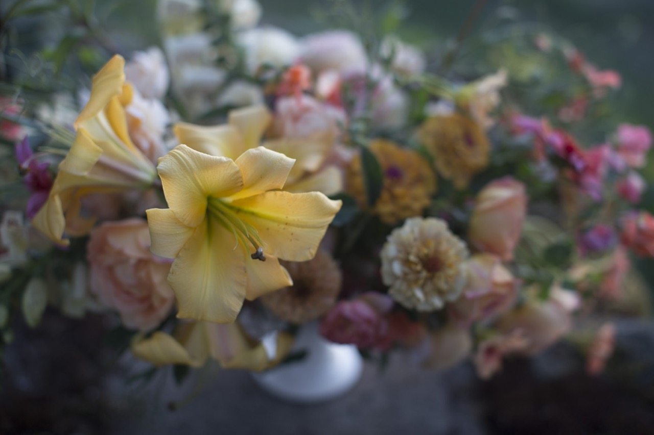 A seasonal flower arrangement